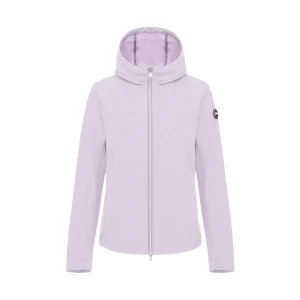 Giacca Donna Softshell con cappuccio Lilla
