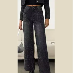 Pantaloni jeans con strass
