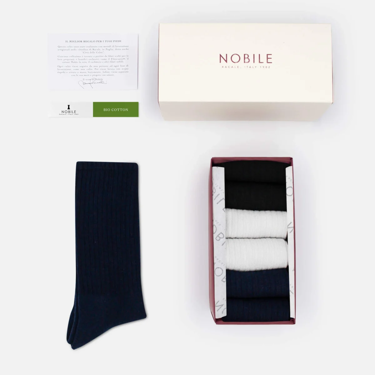 Essential - Box da 6 calze sportive in cotone bio