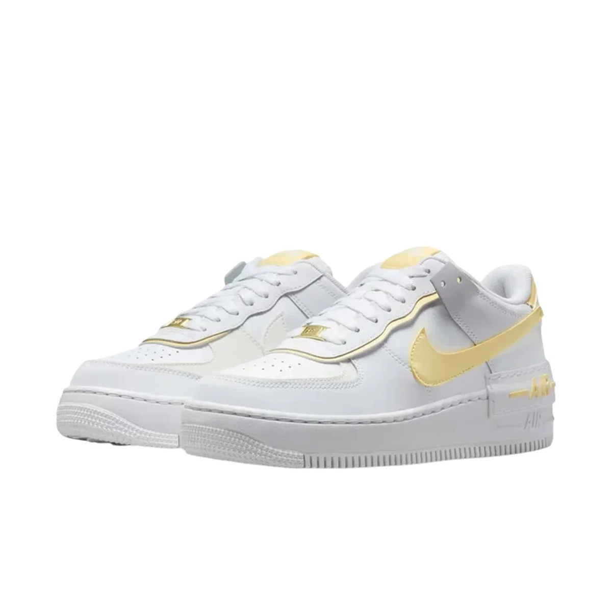 Sneakers Donna Air Force 1 Shadow Bianca/Gialla - immagine 4