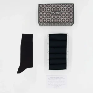 Box Calze Corte in cashmere di Capra Hircus - 6 paia nero