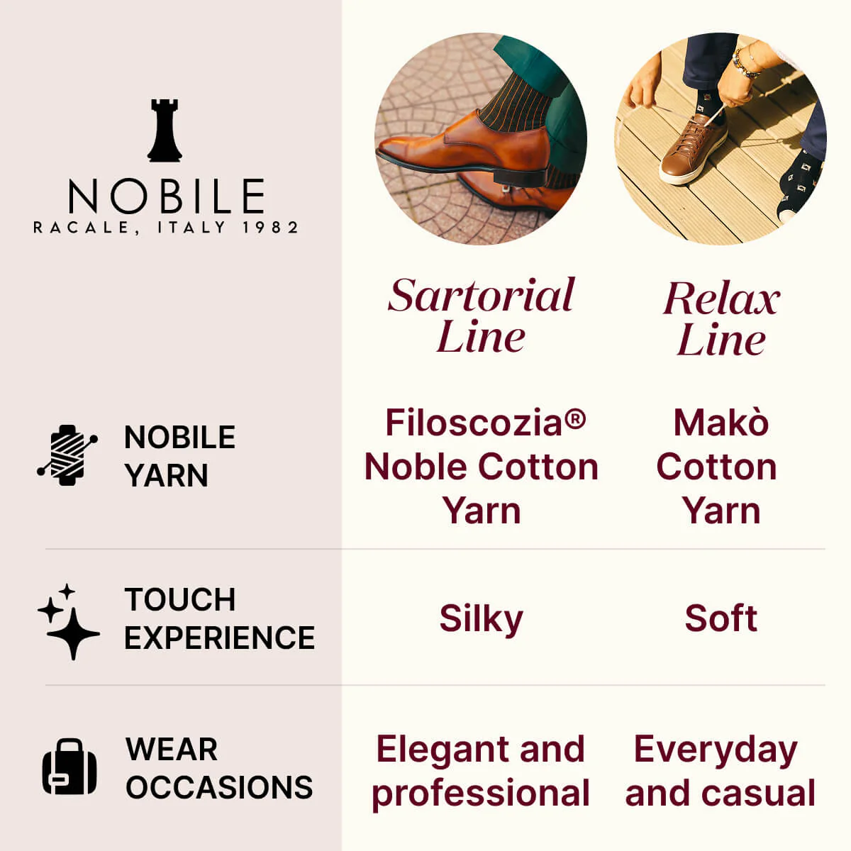 Martini - Calza lunga in morbido cotone Makò con disegno - immagine 5