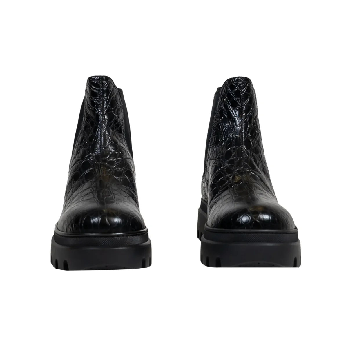 Stivaletto Donna in coccodrillo Nero - immagine 5
