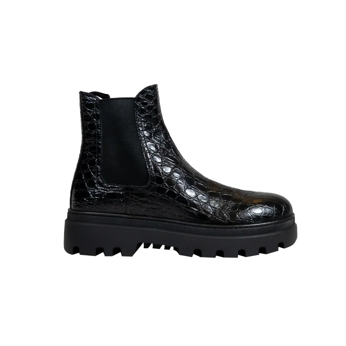 Stivaletto Donna in coccodrillo Nero