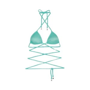 Reggiseno Donna intrecciato Verde Acqua