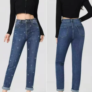 Jeans con strass - boyfriend fit