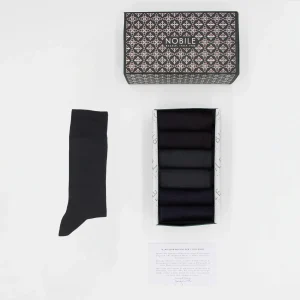 Box Calze corte Chiffon in pura Seta di Gelso - 2 x Blu/2 x Nero/2 x Antracite