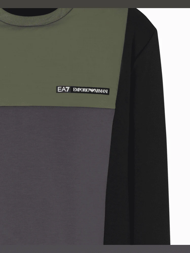 Emporio Armani Felpa Athletic Colour Block Uomo - immagine 3